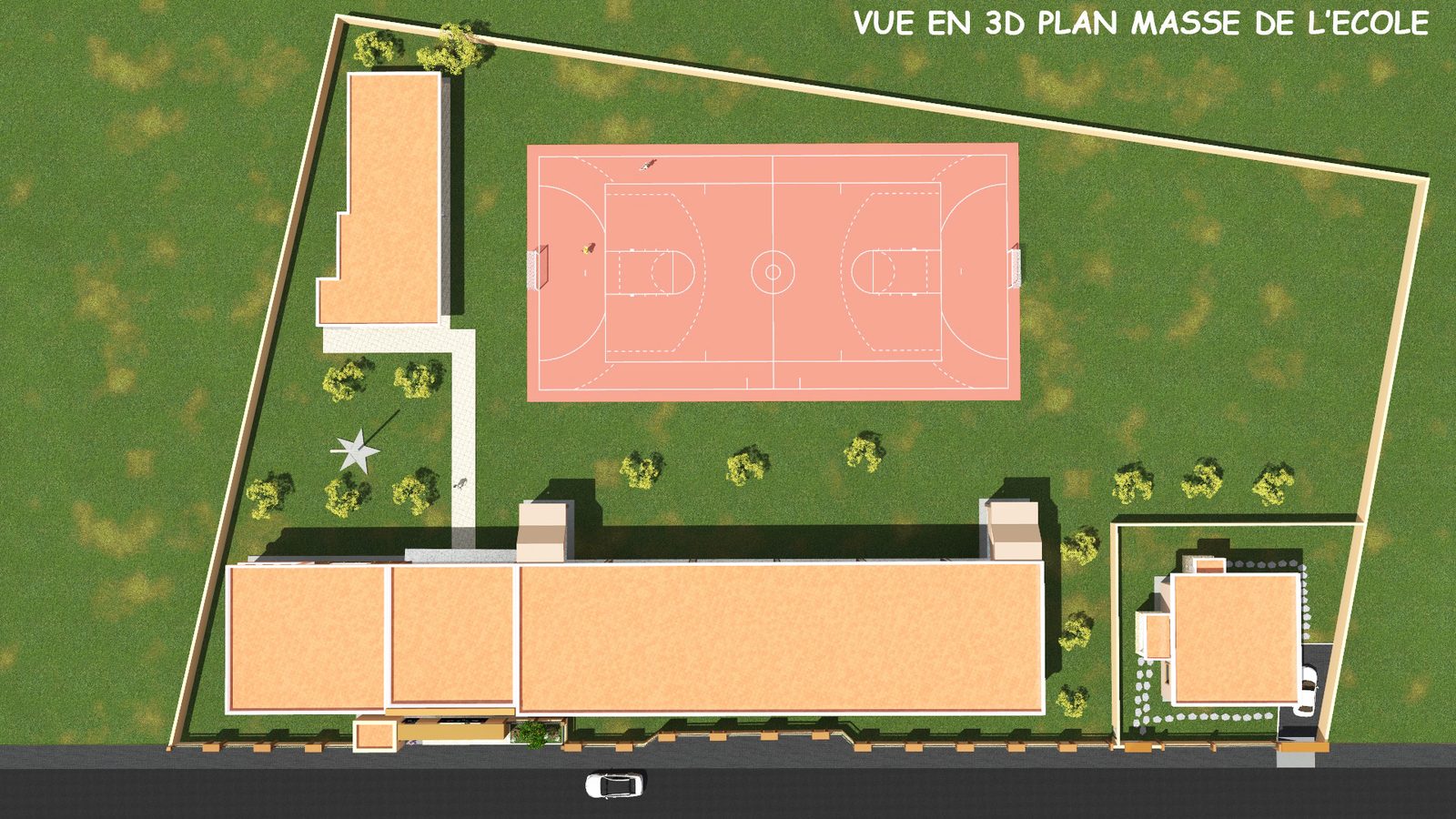 Cour intérieure couverte