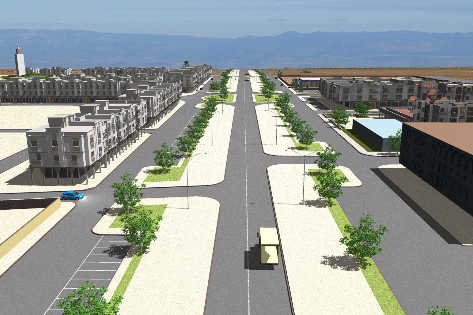 Lotissement Ouled Gouaouch, avenue centrale