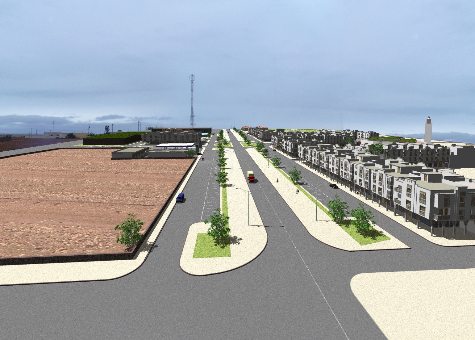 Lotissement Ouled Gouaouch, perspective de rue