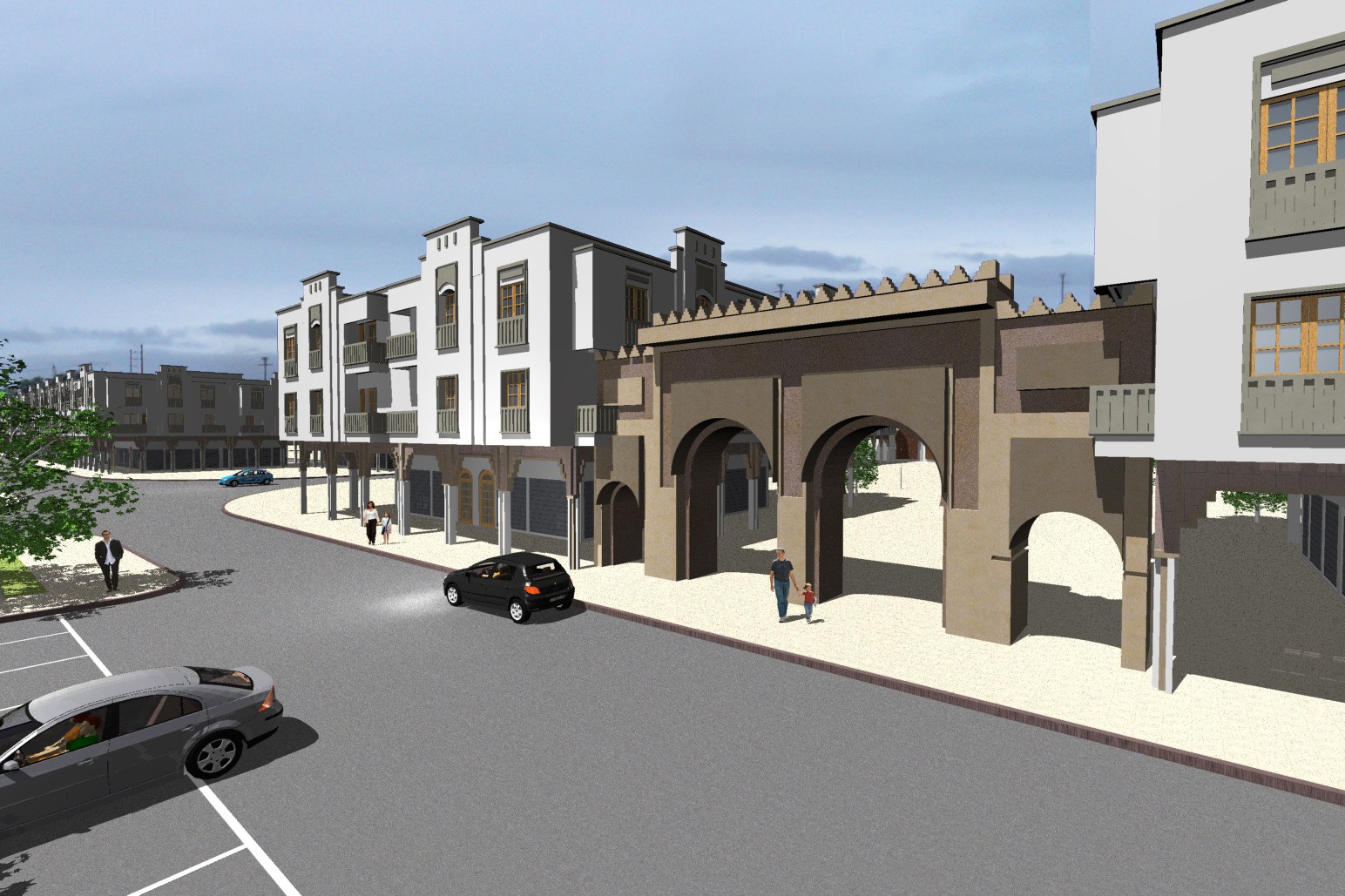 Lotissement Ouled Gouaouch, place et porte urbaine