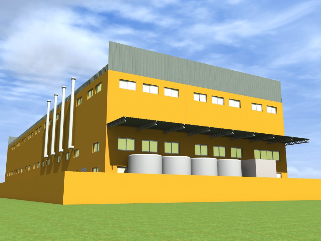 Usine Bipon, façade longue