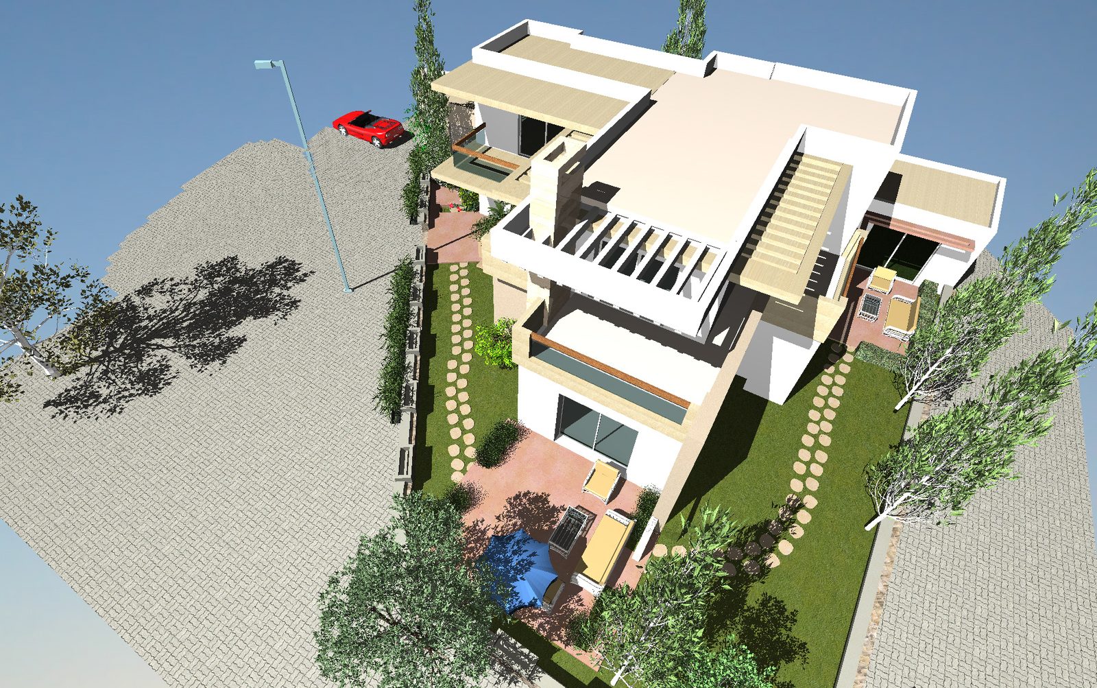 Villa Belahcen, vue de toit